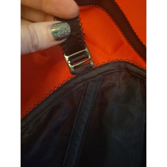 GODDESS Lace Bridal Bustier Bras Size 44D Plus Size Lingerie Black Curvy - Picture 3 of 5